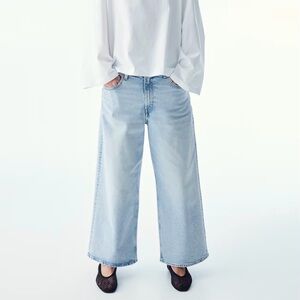 H&M Light Wash Wide Leg Jeans